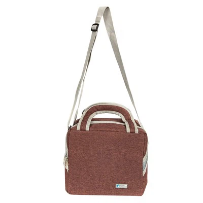 Bruine koeltas met aluminiumfolie